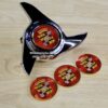 New Set (4) Gold & Chrome 3 Wing Cadillac Medallion Wire Wheel Spinners for 13 To 22" Size Knockoffs Complete Set (4) - Image 3