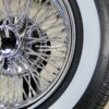 New Set (4) 15x8" CROSS LACE DEEP DISH ALL CHROME 72 SPOKE KNOCKOFF WIRE WHEELS & 1.75" WIDE WHITEWALL TIRES SET (4) COMPLETE - Image 9