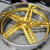 New Set (4) 26" Amani Forged "Monero" Billet Staggered Directional Brushed Gold & Chrome USA MADE Wheels 5x5" Bolt pattern (5x127mm) Set (4) Fit Chevy Chevrolet Caprice Impala Buick Oldsmobile Donk Bubble C10 Jeep Durango ETC - Image 7