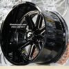 New Set (4) 24x14" Forgiato Terra Flow Offroad 006 Gloss Black with Milled Aluminum Accents 5x127 5x139.7 Deep Dish Wheels Set (4) - Image 7