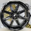 New Set (4) 24x14" Forgiato Terra Flow Offroad 006 Gloss Black with Milled Aluminum Accents 5x127 5x139.7 Deep Dish Wheels Set (4) - Image 4