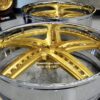 New Set (4) 26" Amani Forged "Monero" Billet Staggered Directional Brushed Gold & Chrome USA MADE Wheels 5x5" Bolt pattern (5x127mm) Set (4) Fit Chevy Chevrolet Caprice Impala Buick Oldsmobile Donk Bubble C10 Jeep Durango ETC - Image 10