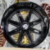 New Set (4) 24x14" Forgiato Terra Flow Offroad 006 Gloss Black with Milled Aluminum Accents 5x127 5x139.7 Deep Dish Wheels Set (4) - Image 5