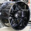 New Set (4) 24x14" Forgiato Terra Flow Offroad 006 Gloss Black with Milled Aluminum Accents 5x127 5x139.7 Deep Dish Wheels Set (4) - Image 2