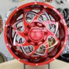 New Set (4) 20x10" Insane Offroad Red & Milled Wheels 8x165.1mm aka 8x6.5" Deep Dish Wheels Set (4) Ram / Chevy / Hummer / Dodge 8 lug 2500 / 3500 Trucks - Image 2