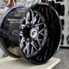 New Set (4) Forgiato Terra Three 24x14" Gloss Black & Milled 8x170mm Deep Dish Wheels Set (4) FORD F250 F350 EXCURSION 8 lug Terra 3 Flow Forged - Image 2