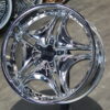 New Set (4) 22x9.5" Dolce Chrome Unique 5 Star Wheel 5x114.3 / 120mm +15 Et - Image 3