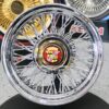 New Set (4) Cross Lace 72 Spoke 15" Direct Bolt Cadillac Wire Wheels Set (4) 5 lug Rear Wheel Drive Fitment Coupe Deville, Sedan Deville, Brougham, Seville, Fleetwood, and more! - Image 6