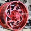 New Set (4) 20x10" Insane Offroad Red & Milled Wheels 8x165.1mm aka 8x6.5" Deep Dish Wheels Set (4) Ram / Chevy / Hummer / Dodge 8 lug 2500 / 3500 Trucks - Image 6