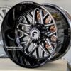 New Set (4) Forgiato Terra Three 24x14" Gloss Black & Milled 8x170mm Deep Dish Wheels Set (4) FORD F250 F350 EXCURSION 8 lug Terra 3 Flow Forged - Image 7