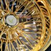 New Set (4) 17 X 9" ALL 24KT GOLD DEEP DISH 72 CROSS LACE SPOKE KNOCKOFF WIRE WHEELS & Low Profile Tires SET (4) WITH HARDWARE - Image 4