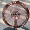 New Set (4) ROSE GOLD 22" Standard Rear Wheel Drive Spoke Knockoff Wire Wheels Set of Four (4) COMPLETE WITH HARDWARE - Image 4