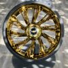 New Set (4) 26" Gold Chevy Big Cap Floating Wheels & Tires Package Fit Tahoe Silverado Suburban Sierra Avalanche 6x139.7mm 6x5.5" Bolt Pattern - Image 2