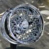 New Set (4) 13x7" Deep Dish 58 Spoke Triple Cross Lace Chrome Chevy Impala Lowrider Knockoff Wire Wheels Set of four (4) with Hardware Choice - Image 2