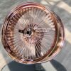 New Set (4) ROSE GOLD 22" Standard Rear Wheel Drive Spoke Knockoff Wire Wheels Set of Four (4) COMPLETE WITH HARDWARE - Image 6