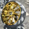 New Set (4) 26" Gold Chevy Big Cap Floating Wheels & Tires Package Fit Tahoe Silverado Suburban Sierra Avalanche 6x139.7mm 6x5.5" Bolt Pattern - Image 5