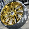 New Set (4) 26" Gold Chevy Big Cap Floating Wheels & Tires Package Fit Tahoe Silverado Suburban Sierra Avalanche 6x139.7mm 6x5.5" Bolt Pattern - Image 7