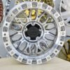 New Set (4) 17x9" Lock Offroad Combat Machined with Silver / Gray & Simulated Beadlock 5x127mm aka 5x5" -12 ET Free Shipping in Lower 48 U.S. - Image 4