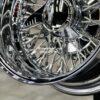 New Set (4) 72 Stainless Steel Cross Lace Spokes & Nipples 13x7" Deep Dish Chrome Lowrider Knockoff Wire Wheels Set of four with Hardware Choice - Image 7