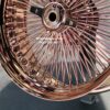 New Set (4) ROSE GOLD 22" Standard Rear Wheel Drive Spoke Knockoff Wire Wheels Set of Four (4) COMPLETE WITH HARDWARE - Image 7