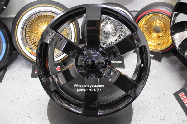 New Set (4) 22x9" GLOSS BLACK Wheels 6x139.7mm aka 6x5.5"Set (4) FIT GMC CHEVY CADILLAC DODGE RAM TAHOE SILVERADO YUKON SIERRA ESCALADE