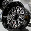 New Set (4) Forgiato 22x12" Gloss Black & Milled 6x139.7mm 6x5.5" Deep Dish Wheels Set (4) Terra 3 Flow Forged Fit Chevy GMC Dodge Ram 6 LUG ONLY - Image 3