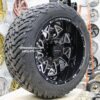 New Set (4) 22x12" Gloss Black & Milled 8x170mm Deep Dish Wheels & 35" Fuel Gripper M/T Tires Set (4) FORD F250 F350 EXCURSION 8 lug Rims - Image 2