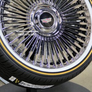 New Set 24" Chrome Cadillac Floating Cap "Spear" Flow Forged Wheels Complete Set (4) Fit Escalade Years 1999 and Up