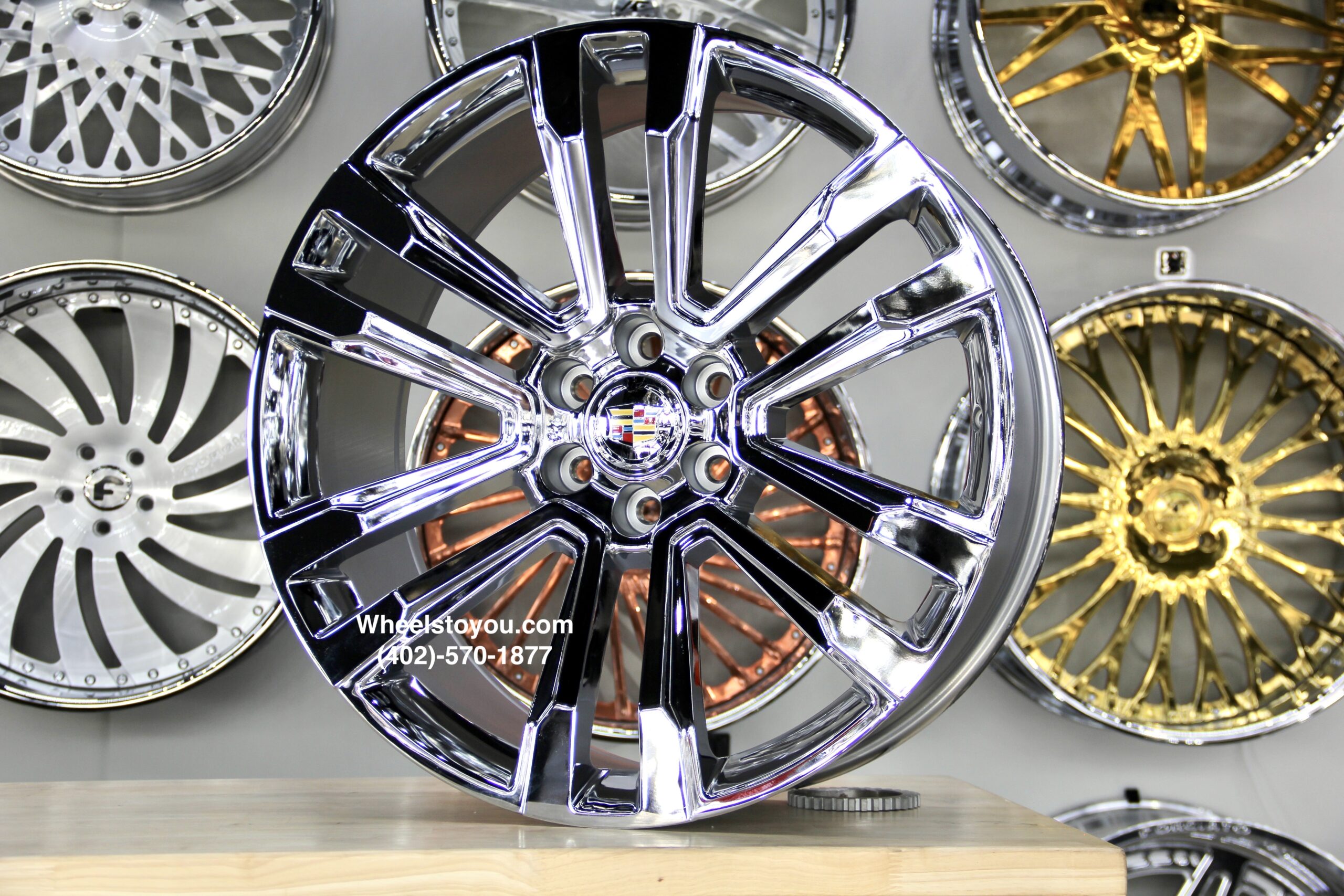 New Set (4) 24" Cadillac Chrome "Fine Six" Wheels Fit Cadillac Escalade 6x139.7 6x5.5 Trucks / Suvs - Image 5