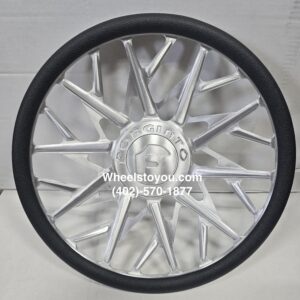 New Genuine Forgiato Biaforca Brushed Billet Aluminum Steering Wheel Free Shipping