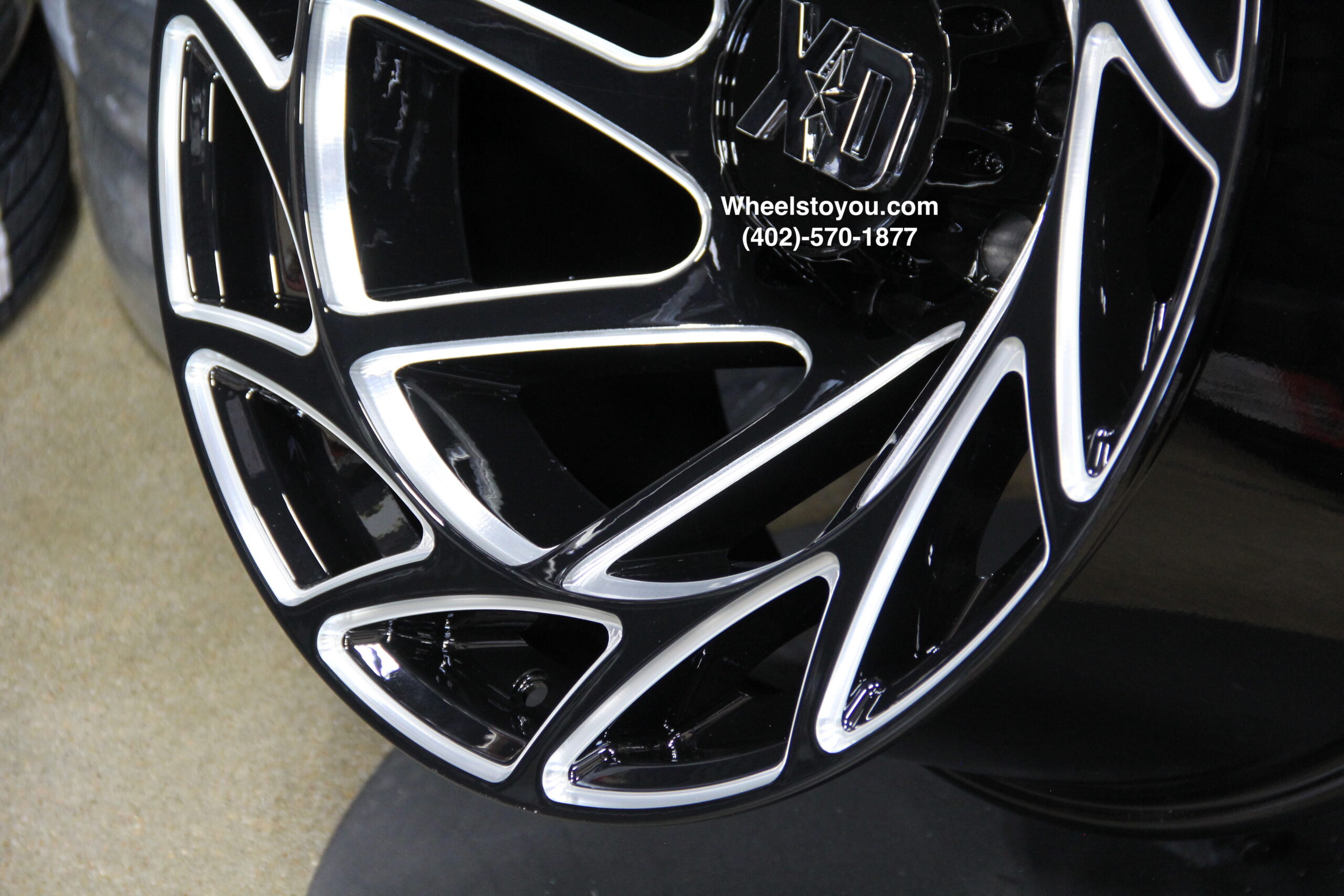 New 22x12" XD OFFROAD MODEL 860 "Onslaught" Concave Gloss Black with Milled Accents 8x165.1mm aka 8x6.5" -44 Offset Deep Dish Wheels Set (4) 8 lug Trucks Dodge Ram Chevy Ford Select models - Image 8