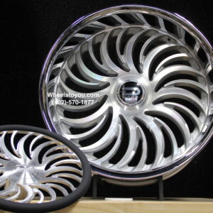 New 24" Staggered Floating Cap Dazz Heat Wheels & Matching Steering Wheel 5x4.75 & 5x5" Bolt patterns Set (4) Fit Chevy Chevrolet Caprice Impala Lincoln Mark Continental Donk Buick Oldsmobile C10 Box Bubble ETC