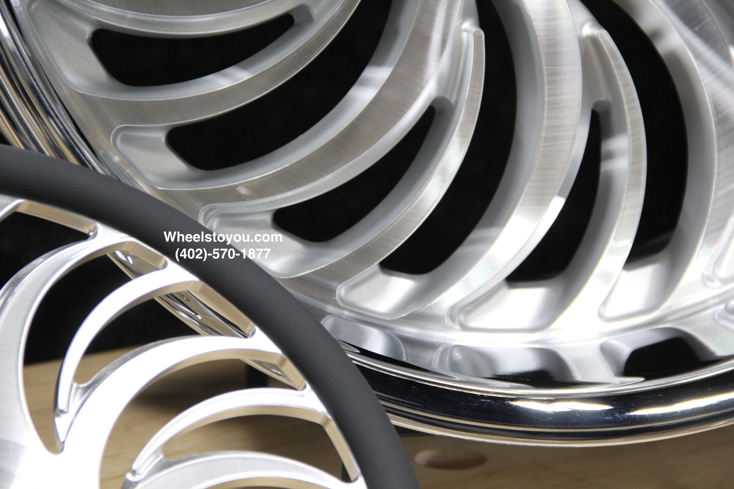 New 24" Staggered Floating Cap Dazz Heat Wheels & Matching Steering Wheel 5x4.75 & 5x5" Bolt patterns Set (4) Fit Chevy Chevrolet Caprice Impala Lincoln Mark Continental Donk Buick Oldsmobile C10 Box Bubble ETC - Image 9