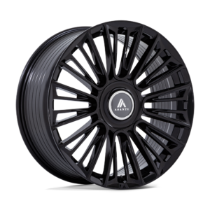 New Set (4) Asanti "Premier" 26" Gloss Black Wheels 5x127mm 2023 Dodge Durango Fitment With 275-25-26 UHP Tires, TPMS Sensors, Lugs