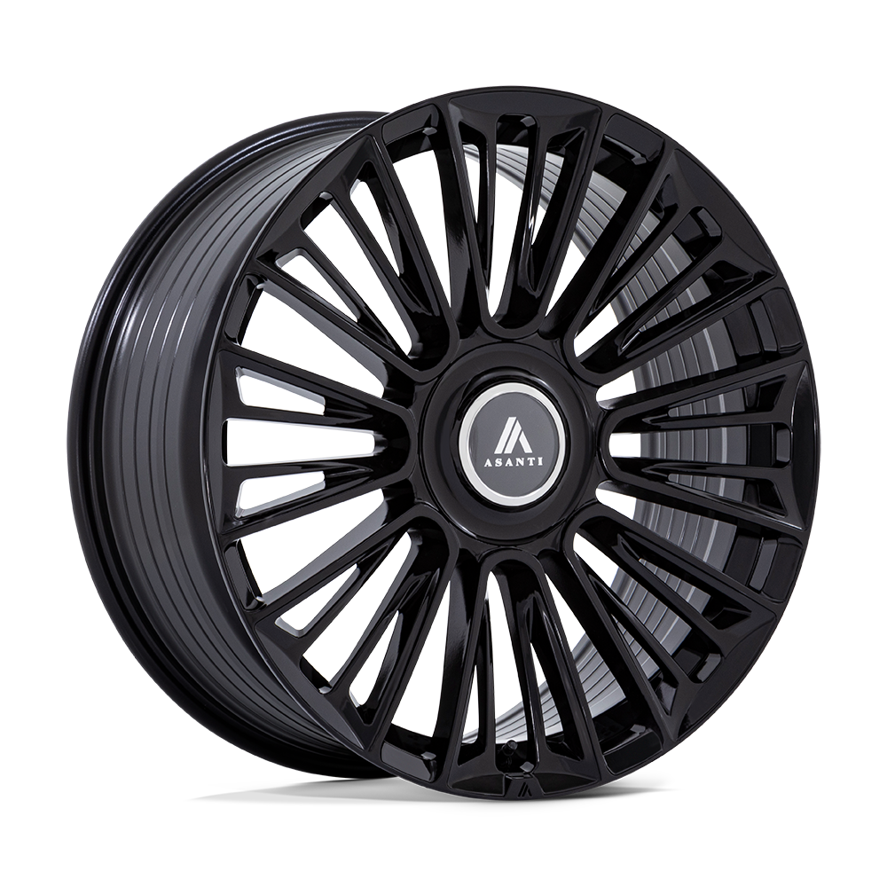 New Set (4) Asanti "Premier" 26" Gloss Black Wheels 5x127mm 2023 Dodge Durango Fitment With 275-25-26 UHP Tires, TPMS Sensors, Lugs