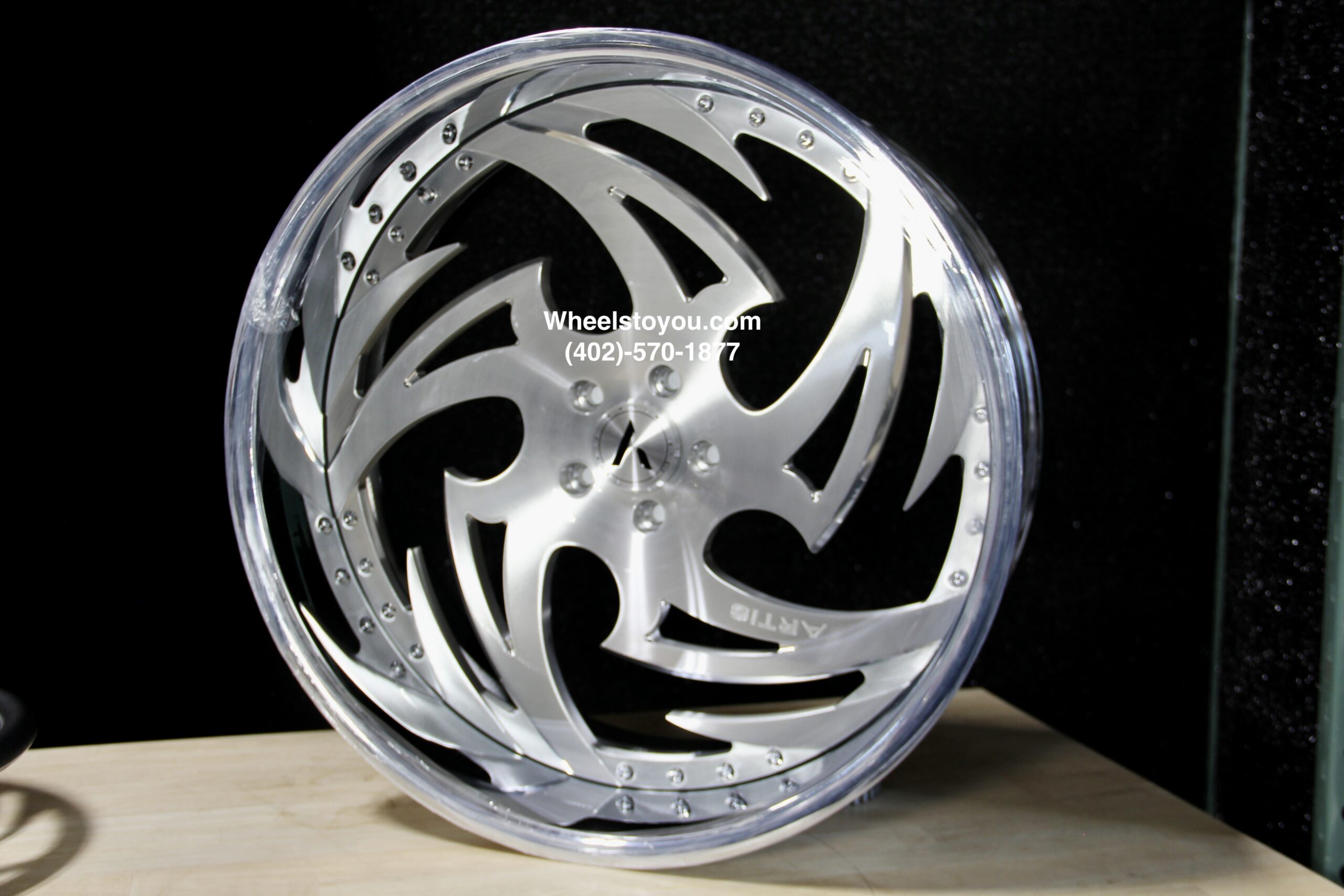 New Set (4) Artis Forged "Shreveport" 24" Billet Staggered USA MADE Wheels & Steering Wheel 5x4.75" Bolt pattern Set (4) Fit Chevy Chevrolet Caprice Impala Buick Oldsmobile Cutlass Monte Carlo Regal Grand Prix & More - Image 8