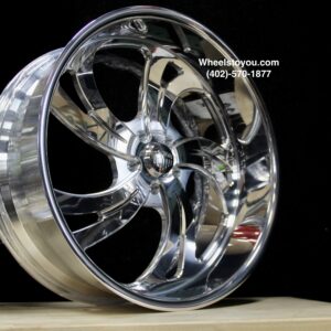 New Set (4) 24" USA MADE U.S. Mags "Kompressor" Staggered Dish Directional Concave Billet Brushed Milled & Polished 24x9 & 24x10 Wheels 5x5" aka 5x127 Bolt pattern Set (4) Fit Chevy Chevrolet Caprice Impala Buick Oldsmobile Pontiac C10 Donk bubble Chevy Etc
