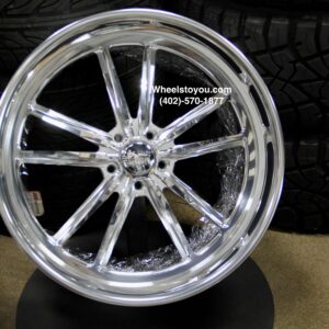 New Set (4) 24" USA MADE U.S. Mags "Bastille" Staggered Concave Billet Brushed Milled & Polished 24x9 & 24x10 Wheels 5x5" aka 5x127 Bolt pattern Set (4) Fit Chevy Chevrolet Caprice Impala Buick Oldsmobile Pontiac C10 Donk bubble Chevy Etc