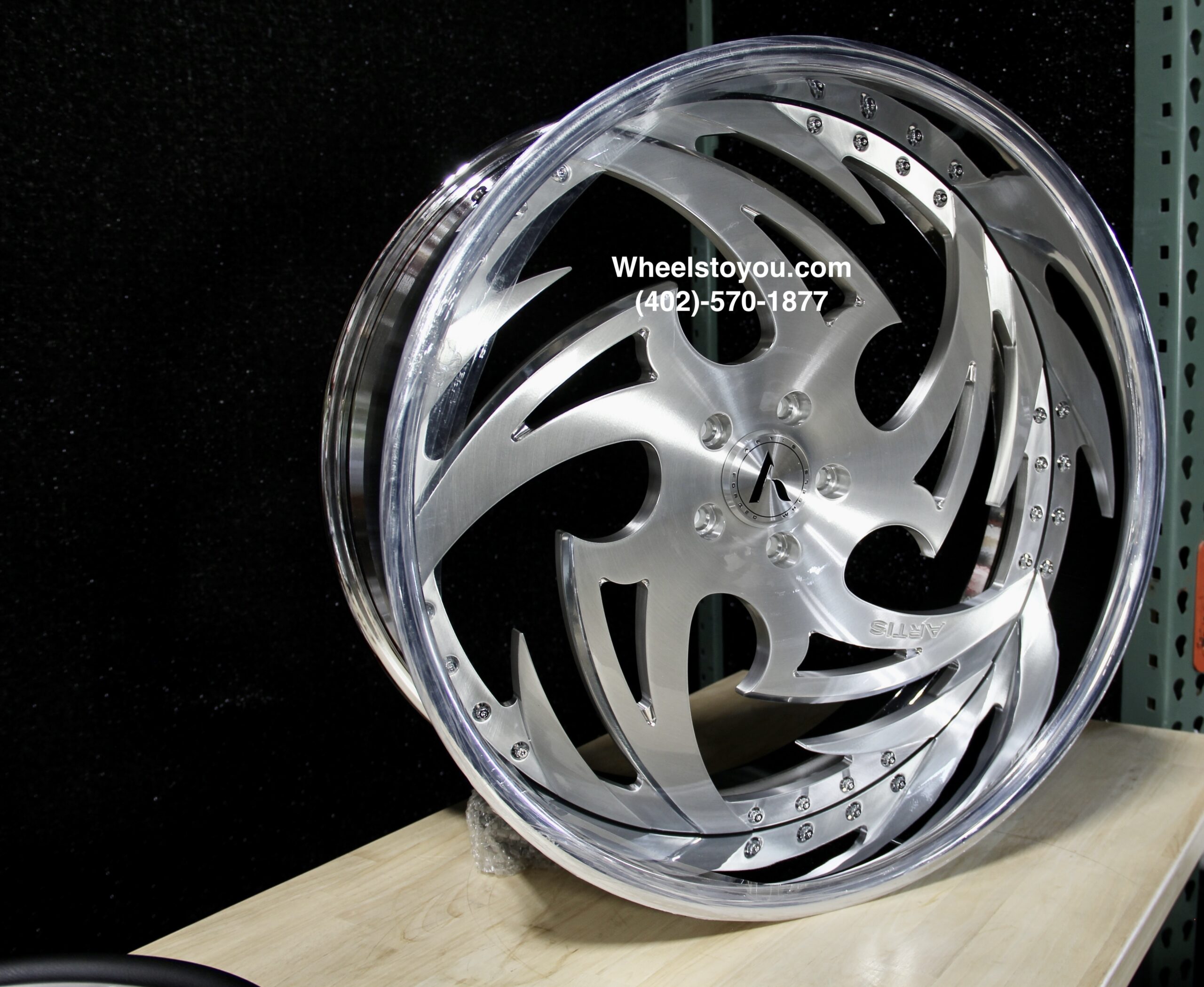 New Set (4) Artis Forged "Shreveport" 24" Billet Staggered USA MADE Wheels & Steering Wheel 5x4.75" Bolt pattern Set (4) Fit Chevy Chevrolet Caprice Impala Buick Oldsmobile Cutlass Monte Carlo Regal Grand Prix & More - Image 5