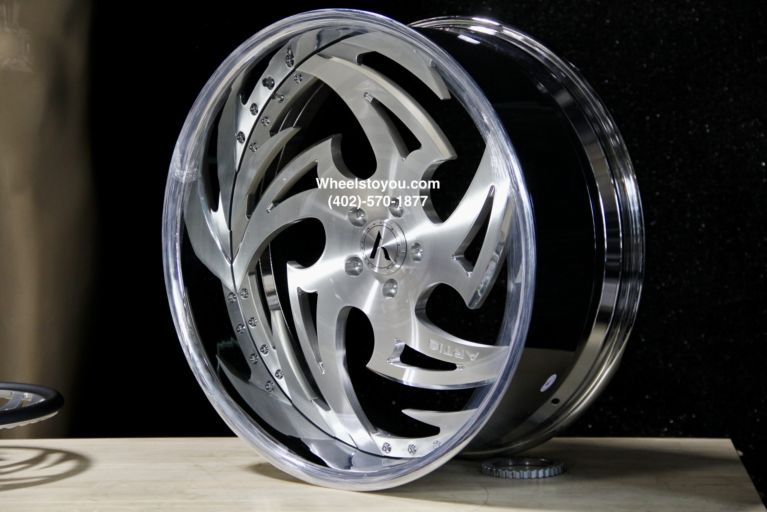 New Set (4) Artis Forged "Shreveport" 24" Billet Staggered USA MADE Wheels & Steering Wheel 5x4.75" Bolt pattern Set (4) Fit Chevy Chevrolet Caprice Impala Buick Oldsmobile Cutlass Monte Carlo Regal Grand Prix & More - Image 12