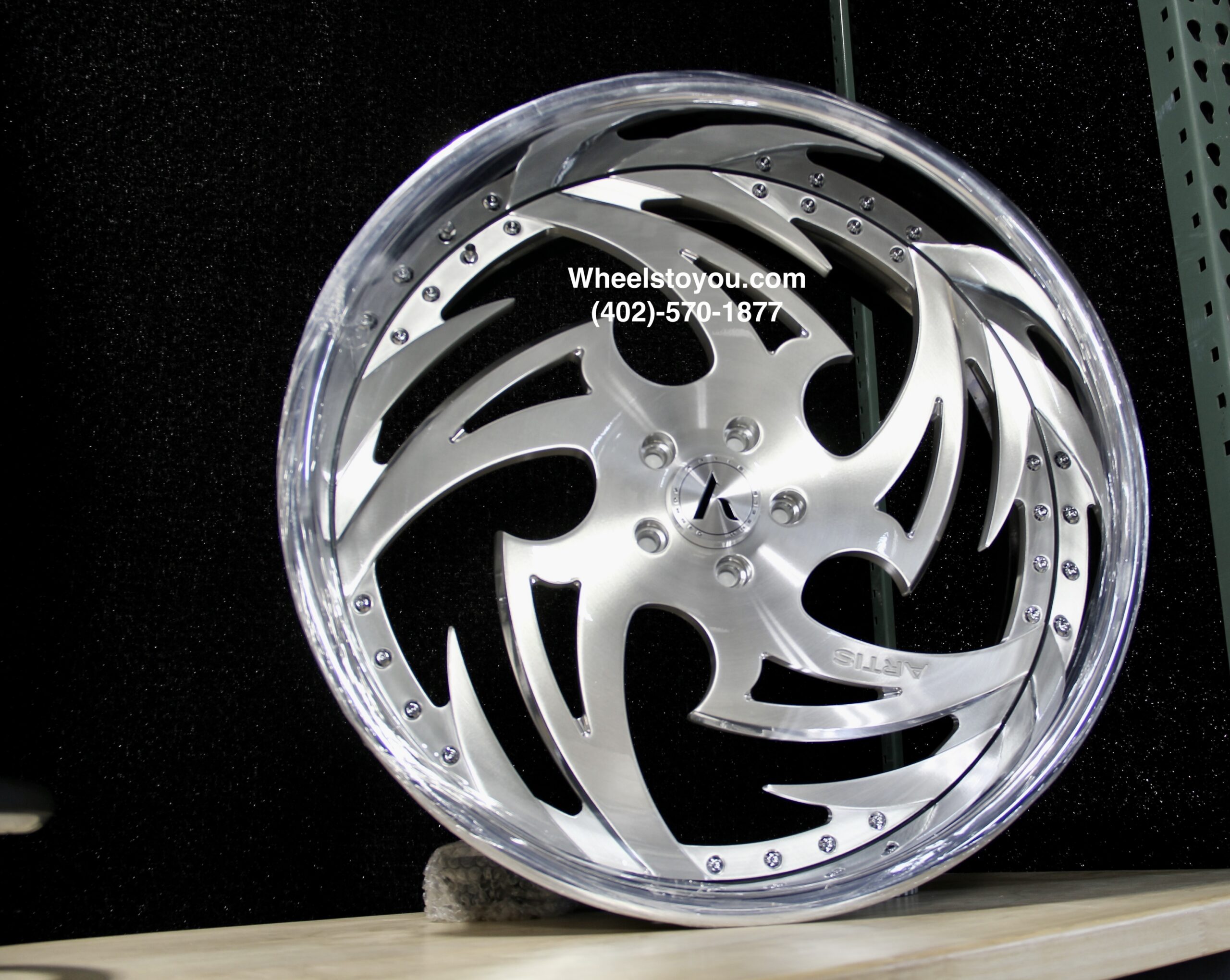 New Set (4) Artis Forged "Shreveport" 24" Billet Staggered USA MADE Wheels & Steering Wheel 5x4.75" Bolt pattern Set (4) Fit Chevy Chevrolet Caprice Impala Buick Oldsmobile Cutlass Monte Carlo Regal Grand Prix & More - Image 6