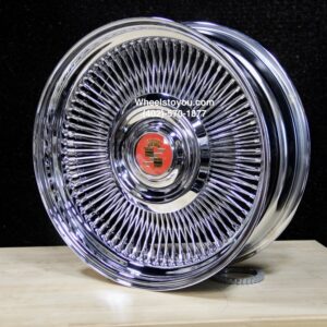 New Set (4) 20" Cadillac Chrome 150 Spoke Direct Bolt Wire Wheels With Floating Caddy Style Caps Fit Rear Wheel Drive Classic Models Deville, Seville, Fleetwood, Brougham Etc