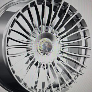 New Set (4) 20" Chrome Wheels & Genuine Vogue 245-40-20 Whitewall Yellow Gold Stripe Tires , Sensors, & Lugnuts for Lincoln Continental 2017-20 Model Year Complete Package