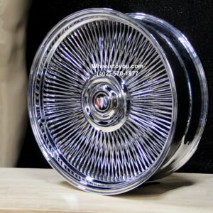 New Set (4) 26" Buick Chrome 200 Spoke Direct Bolt Wire Wheels With Floating Buick Caps