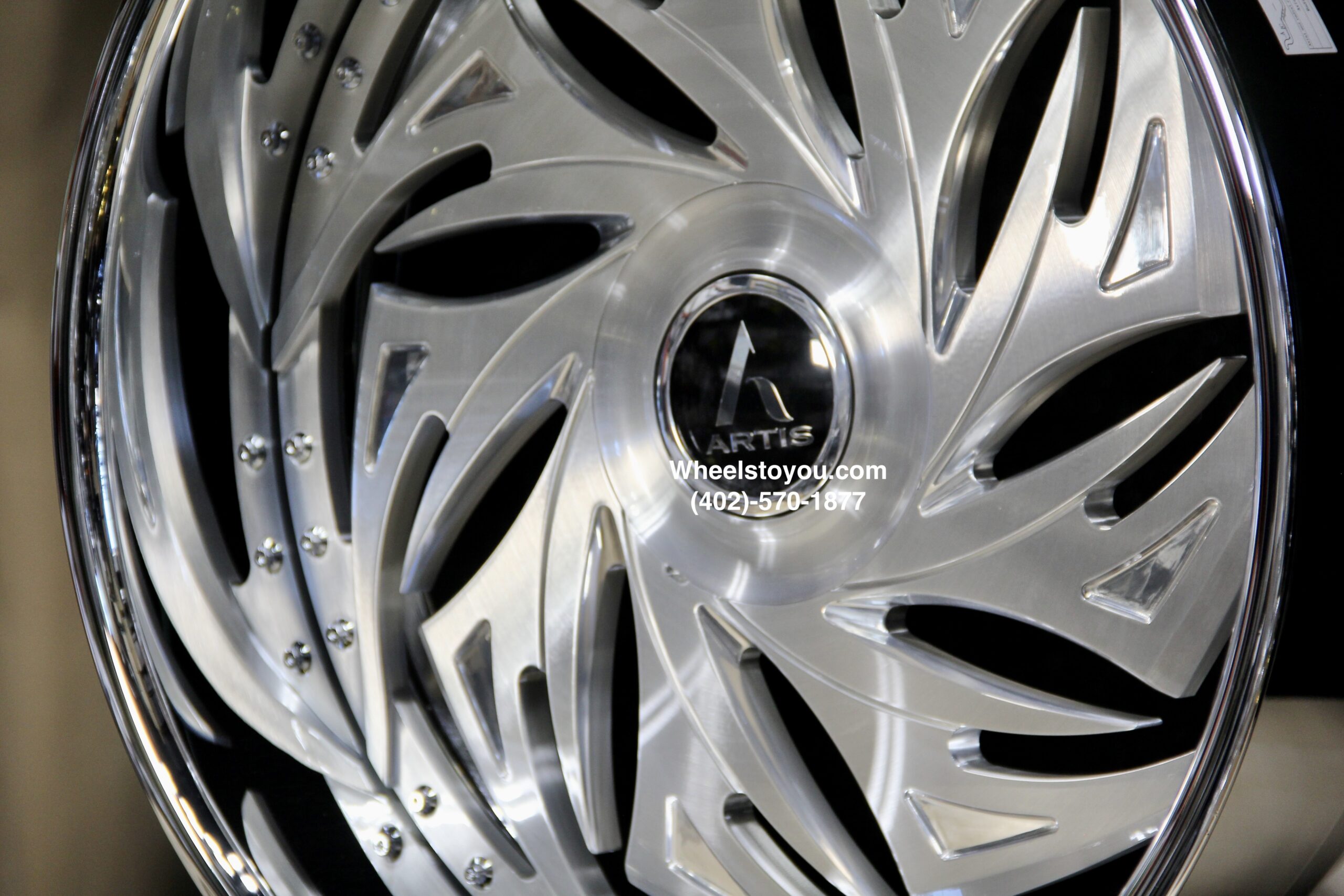 New Set (4) Artis Forged "Macon" 24" Billet Staggered USA MADE Wheels & Steering Wheel 5x4.75" & 5x5" Bolt pattern Set (4) Fit Chevy Chevrolet Caprice Impala Buick Oldsmobile Cutlass Monte Carlo Regal Grand Prix & More - Image 8