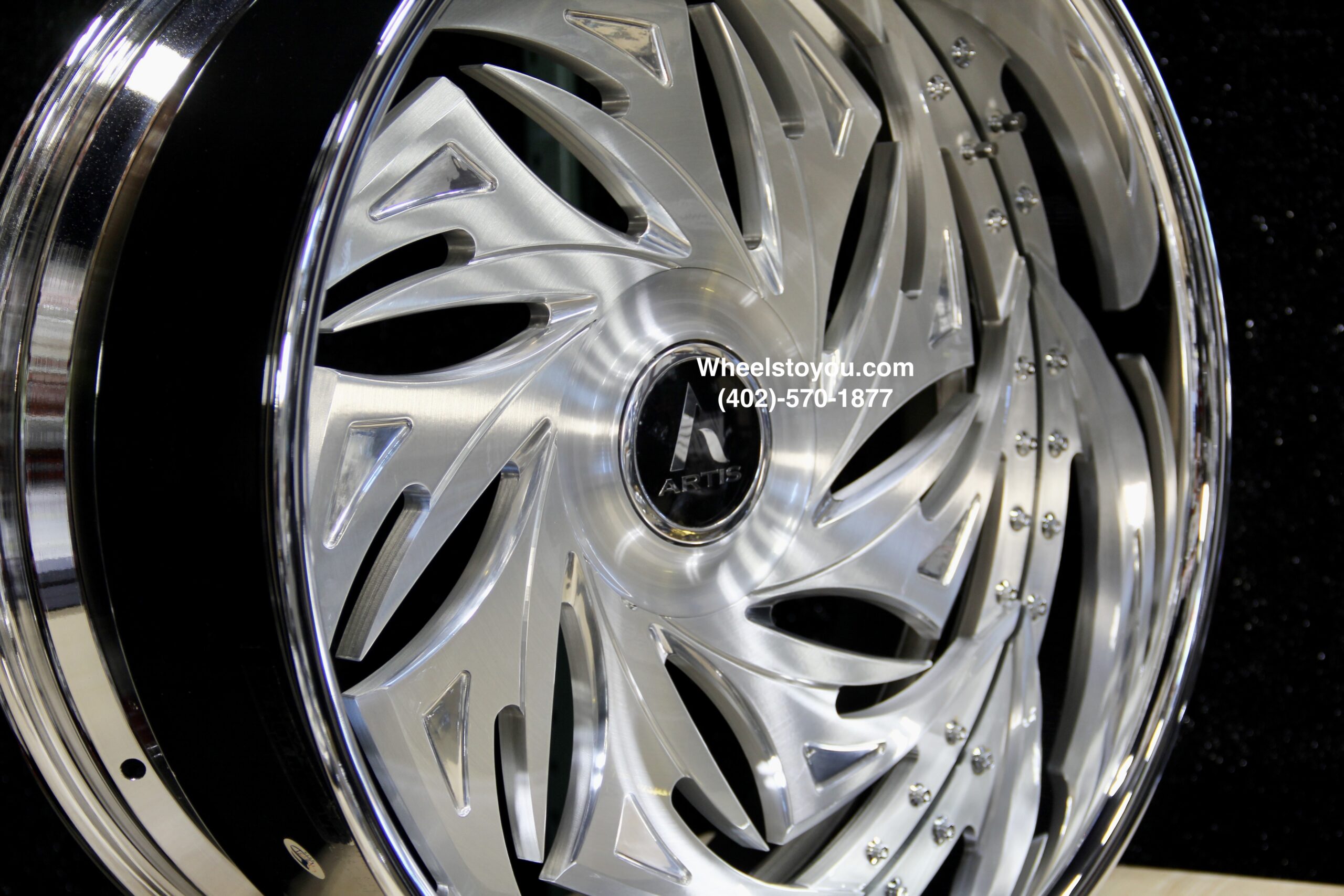 New Set (4) Artis Forged "Macon" 24" Billet Staggered USA MADE Wheels & Steering Wheel 5x4.75" & 5x5" Bolt pattern Set (4) Fit Chevy Chevrolet Caprice Impala Buick Oldsmobile Cutlass Monte Carlo Regal Grand Prix & More - Image 6