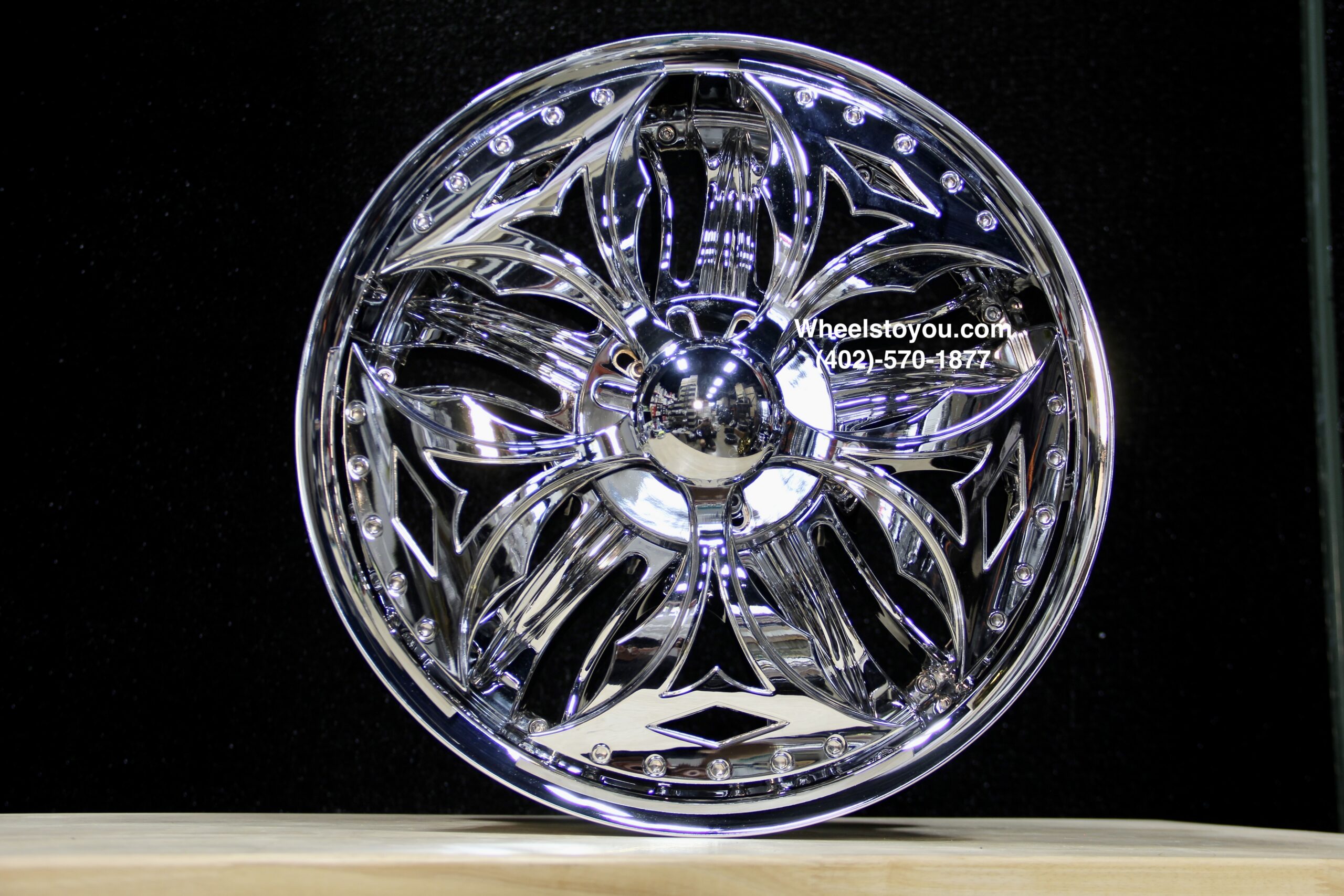 New Set (4) 20" Chrome Spinning Wheels Float as You Drive, Spin When you Stop 5x114.3 5x115 5x4.5" 5x120mm Bolt Patterns - Image 4