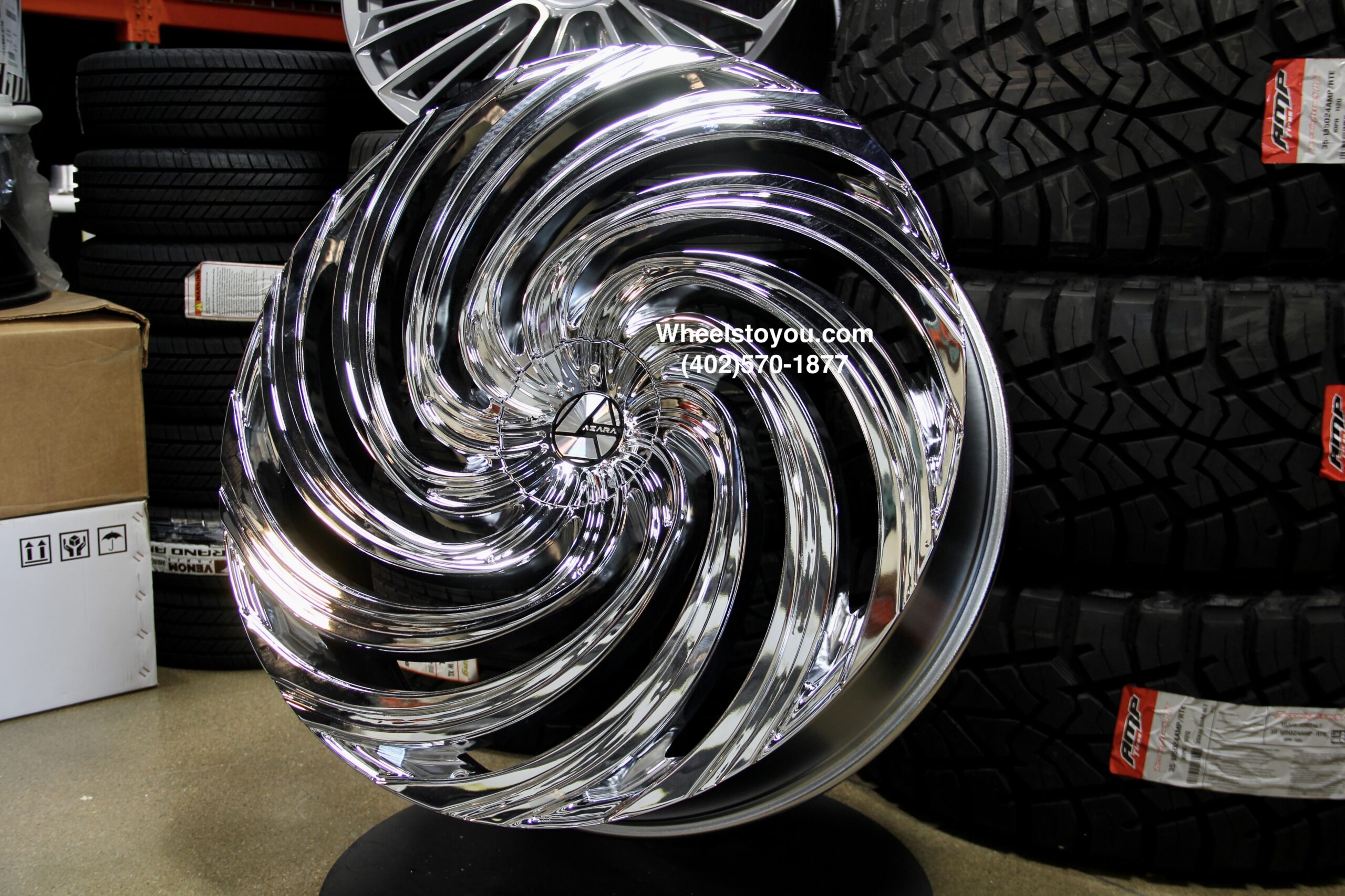 New Set (4) Chrome 30" Chrome Twisted Azara 535 6x135 & 6x139.7mm 6x5.5" Wheels Set Fit Ford Chevy GMC Cadillac Infiniti Lexus Ram - Image 7