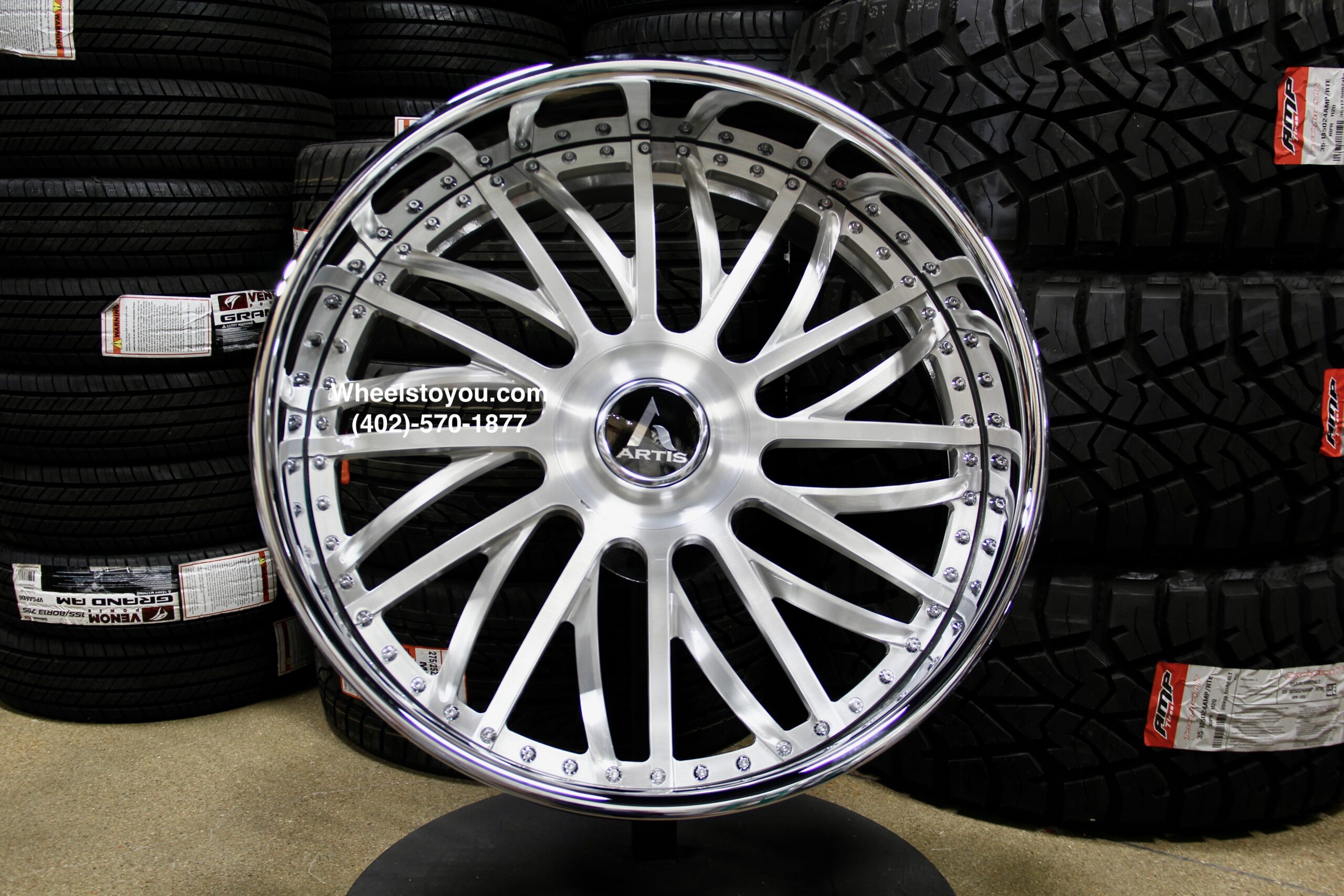 New Set (4) Artis Forged "G-Boro" 26" Billet Staggered USA MADE Wheels 5x4.75" & 5x5" Bolt pattern Set (4) Fit Chevy Chevrolet Caprice Impala Buick Oldsmobile Cutlass Monte Carlo Regal Grand Prix & More - Image 3