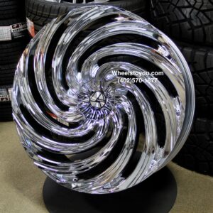 New Set (4) Chrome 30" Chrome Twisted Azara 535 6x135 & 6x139.7mm 6x5.5" Wheels Set Fit Ford Chevy GMC Cadillac Infiniti Lexus Ram